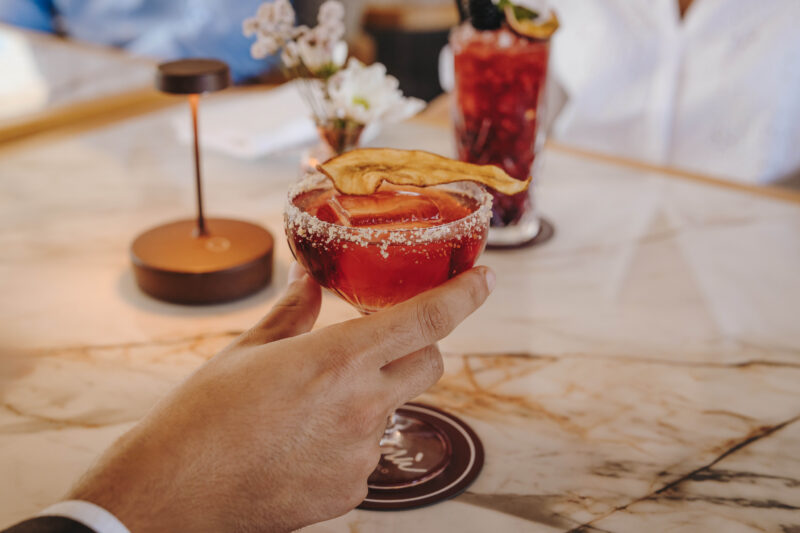 bar in a beach club in a hotel